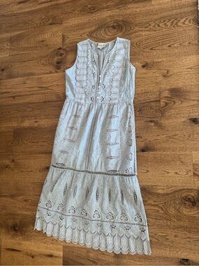 Sea New York Light Blue Eyelet Maxi Dress